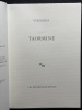 Taormine, roman. Édition originale. 
Tirage de tête grand papier numéroté n°3/30.. Yves Ravey