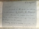 Du Sang, de la volupté et de la mort
Lettre autographe signée au félibre Félix Gras . Maurice Barrès (1862-1923)