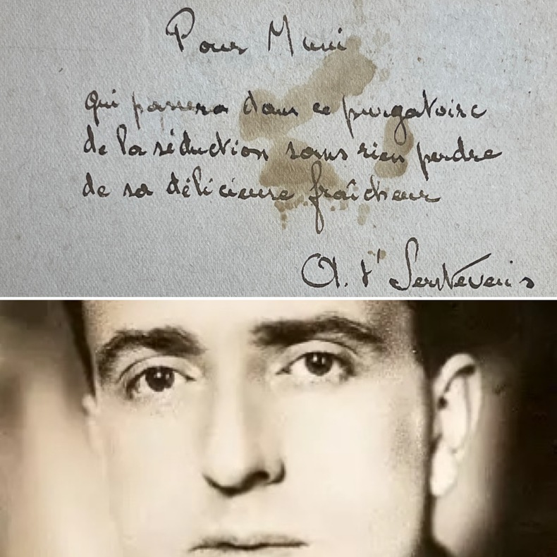 très bel envoi autographe signée à la comédienne MUNI . Albert T’SERTEVENS
(1885-1974)