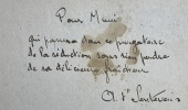 très bel envoi autographe signée à la comédienne MUNI . Albert T’SERTEVENS
(1885-1974)