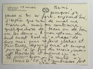 Carte postale autographe signée à Muni #11 . Claude Régy (1923-2019)