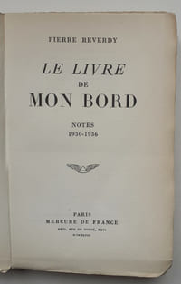 LE LIVRE DE MON BORD Notes 1930-1936