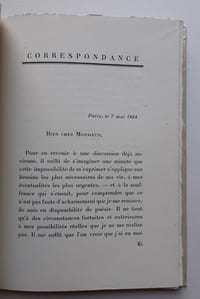 CORRESPONDANCE AVEC JACQUES RIVIERE
