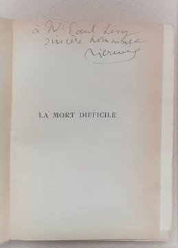 LA MORT DIFFICILE. CREVEL (René)