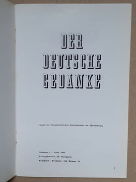 DER DEUTSCHE GEDANKE. INTERNATIONALE SITUATIONNISTE