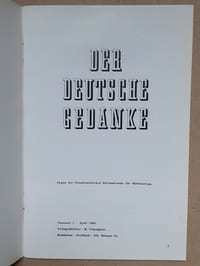 DER DEUTSCHE GEDANKE