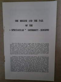 THE DECLINE AND THE FALL
OF THE "SPECTACULAR" COMMODITY-ECONOMY
