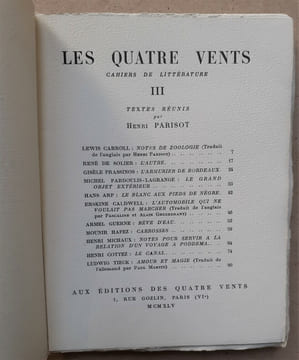 REVUE LES QUATRE VENTS 3. REVUE LES QUATRE VENTS (Collectif)