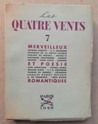 REVUE LES QUATRE VENTS 7
MERVEILLEUX ET POESIE ROMANTIQUES