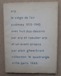 LE SIEGE DE L'AIR  Poèmes 1915-1945