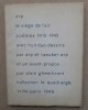 LE SIEGE DE L'AIR  Poèmes 1915-1945. ARP (Jean)