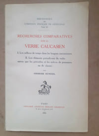 RECHERCHES COMPARATIVES SUR LE VERBE CAUCASIEN