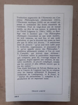 HARMONIE MYSTIQUE ou Accord des Philosophes Chymiques. LAIGNEAU (David)