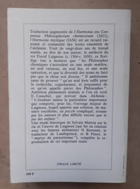 HARMONIE MYSTIQUE ou Accord des Philosophes Chymiques