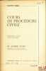 COURS DE DROIT PROCÉDURE CIVILE, Capacité 2ème année, 1958-1959. TUNC (André)