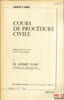 COURS DE DROIT PROC&Eacute;DURE CIVILE, Capacit&eacute; 2e ann&eacute;e, 1960-1961. TUNC (Andr&eacute;)