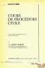 COURS DE PROCÉDURE CIVILE, Capacité 2ème année, 1965-1966. STARCK (Boris)