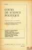 COURS DE SCIENCE POLITIQUE, D.E.S., année 1958-1959. DUVERGER (Maurice)