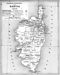 ATLAS JUDICIAIRE ET NOTARIAL PAR RESSORT DE COUR D’APPEL, complément au Recueil général des Lois et Décrets (…), on y joint une nouvelle carte judiciaire par dans Le Monde du 25 décembre 1958