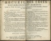 RECUEIL DES ÉDITS, DÉCLARATIONS ET ARRESTS, RENDUS EN FAVEUR DES CUREZ, VICAIRES PERPÉTUELS, VICAIRES AMOVIBLES, CHANOINES & AUTRES BÉNÉFICIERS ...