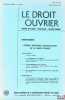 FORMES MODERNES D’EXPLOITATION DE LA MAIN D’ŒUVRE, extrait de la revue Le Droit Ouvrier mars-avril 1981. [Droit du Travail]
