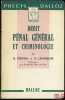 DROIT PÉNAL GÉNÉRAL ET CRIMINOLOGIE, avec mise à jour au 1er septembre 1957, coll. Précis Dalloz. STEFANI (Gaston) et LEVASSEUR (Georges)