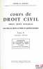 COURS DE DROIT CIVIL, DROIT PRIVÉ NOTARIAL AVEC PLANS DE DEVOIRS ET ÉTUDES DE QUESTIONS PRATIQUES, t. II, 2eéd., programme de deuxième année de ...