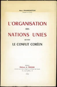 L’ORGANISATION DES NATIONS UNIES DEVANT LE CONFLIT CORÉEN