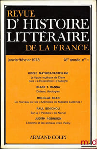 REVUE D’HISTOIRE LITTÉRAIRE DE LA FRANCE, 1977: n°5 et 6; 1978: n°1, 2, 4