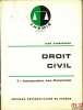 DROIT CIVIL, t. I: Introduction, 10èmeéd., coll. Thémis Droit. CARBONNIER (Jean)