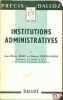INSTITUTIONS ADMINISTRATIVES, coll. Précis Dalloz. AUBY (Jean-Marie) et DUCOS-ADER (Robert)