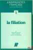 LA FILIATION, coll. Jurisprudence française n°1. HUET-WEILLER (D.), LABRUSSE (C.) et VAN CAMELBEKE (M.)