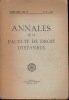 ANNALES DE LA FACULT&Eacute; DE DROIT D’ISTANBUL, 11&egrave;me ann&eacute;e, t. XII, n&deg;18-1962. Collectif