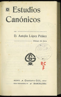 ESTUDIOS CANONICOS