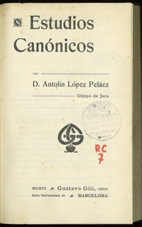ESTUDIOS CANONICOS
