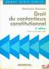 DROIT DU CONTENTIEUX CONSTITUTIONNEL, 2èmeéd., Préface de Georges Vedel, coll. Domat Droit public. ROUSSEAU (Dominique)