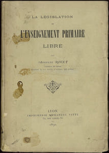 LA LÉGISLATION DE L’ENSEIGNEMENT PRIMAIRE LIBRE