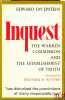 INQUEST. THE WARREN COMMISSION AND THE ESTABLISHMENT OF TRUTH, introduction by Richard H. Rovere. EPSTEIN (Edward Jay)