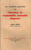 LES CONDITIONS G&Eacute;N&Eacute;RALES DE L’ASSURANCE DE RESPONSABILIT&Eacute; AUTOMOBILE OBLIGATOIRE. BESSON (Andr&eacute;)