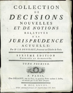 COLLECTION DE DÉCISIONS NOUVELLES ET DE NOTIONS RELATIVES À LA JURISPRUDENCE ACTUELLE, 6eéd. corrigée et augmentée