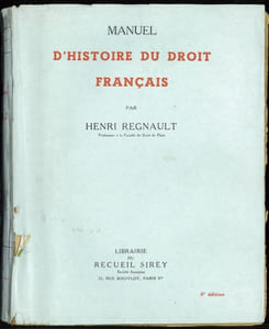 MANUEL D’HISTOIRE DU DROIT FRANÇAIS, 5eéd.