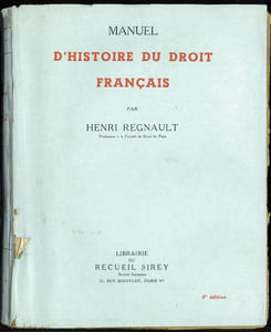 MANUEL D’HISTOIRE DU DROIT FRANÇAIS, 5eéd.