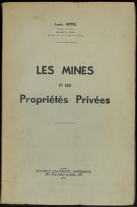 LES MINES ET LES PROPRIÉTÉS PRIVÉES
