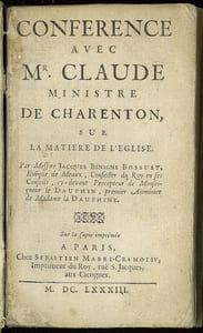 CONFÉRENCE AVEC MR CLAUDE MINISTRE DE CHARENTON SUR LA MATIÈRE DE L’ÉGLISE