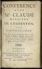 CONFÉRENCE AVEC MR CLAUDE MINISTRE DE CHARENTON SUR LA MATIÈRE DE L’ÉGLISE. BOSSUET (Jacques Benigne)