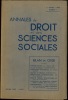 ANNALES DU DROIT ET DES SCIENCES SOCIALES, 1reannée 1933, numéro 1: BILAN DE CRISE. 