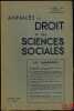 ANNALES DU DROIT ET DES SCIENCES SOCIALES, 3e année, 1935, n°45: LES TRANSPORTS. 