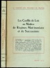 LES CONFLITS DE LOIS EN MATIÈRE DE RÉGIMES MATRIMONIAUX ET DE SUCCESSIONS, 58ème Congrès des Notaires de France, Nice 1960; Avant-propos de André ...