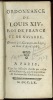 ORDONNANCE DE LOUIS XIV, ROY DE FRANCE ET DE NAVARRE, DONNÉE À SAINT GERMAIN EN LAYE AU MOIS D’AVRIL 1667. [Ordonnance]