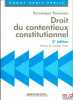 DROIT DU CONTENTIEUX CONSTITUTIONNEL, 2èmeéd., Préface de Georges Vedel, coll. Domat Droit public. ROUSSEAU (Dominique)